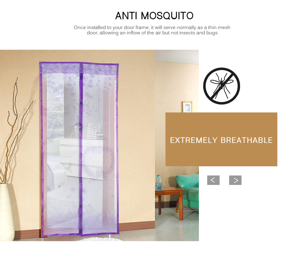 Bird Pattern Magnetic Screen Door Anti-mosquito Magnet Mesh Gate