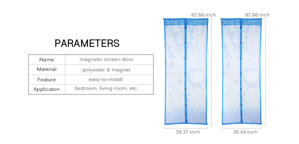 Love Pattern Magnetic Screen Door Anti-mosquito Magnet Mesh Gate Love Pattern Magnetic Screen Door Anti-mosquito Magnet Mesh Gate