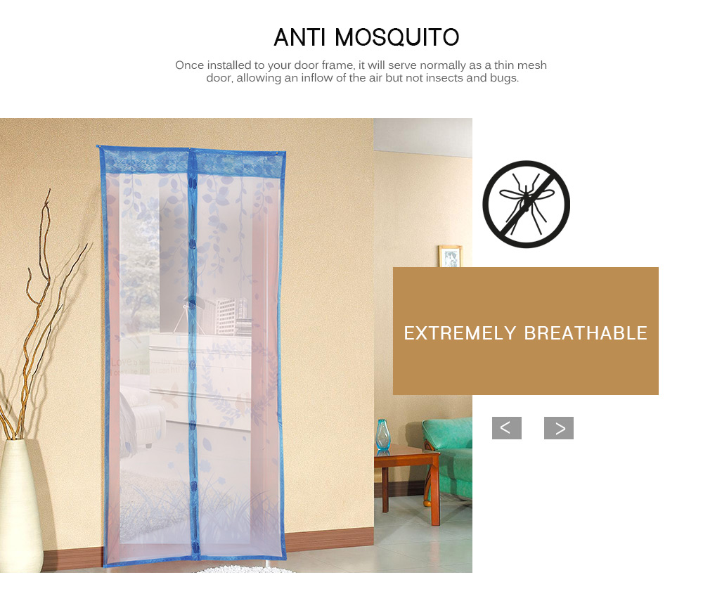 Love Pattern Magnetic Screen Door Anti-mosquito Magnet Mesh Gate