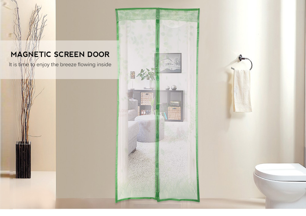 Flower Pattern Magnetic Screen Door Anti-mosquito Magnet Mesh Gate Flower Pattern Magnetic Screen Door Anti-mosquito Magnet Mesh Gate