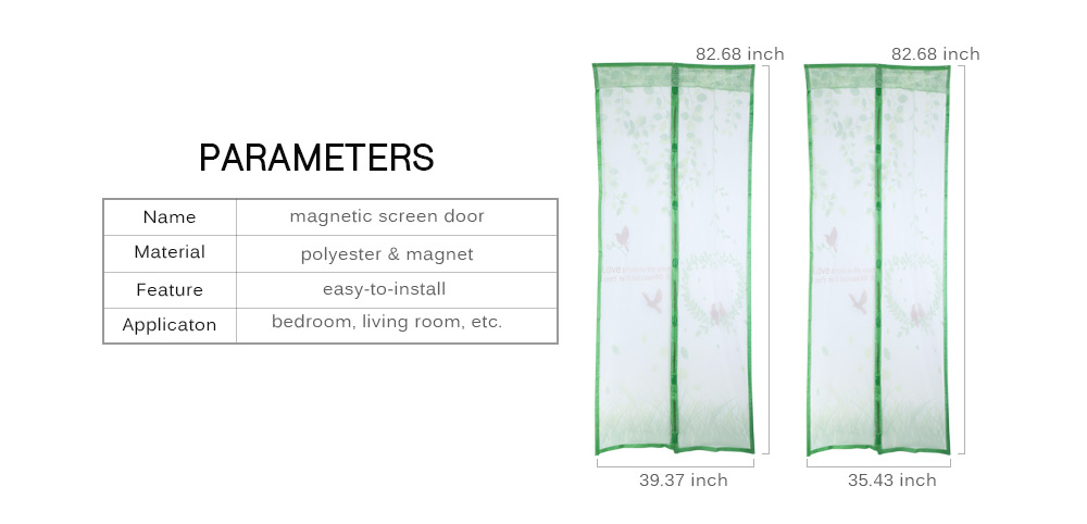 Flower Pattern Magnetic Screen Door Anti-mosquito Magnet Mesh Gate Flower Pattern Magnetic Screen Door Anti-mosquito Magnet Mesh Gate