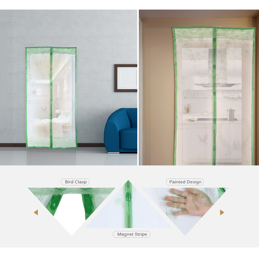 Flower Pattern Magnetic Screen Door Anti-mosquito Magnet Mesh Gate Flower Pattern Magnetic Screen Door Anti-mosquito Magnet Mesh Gate