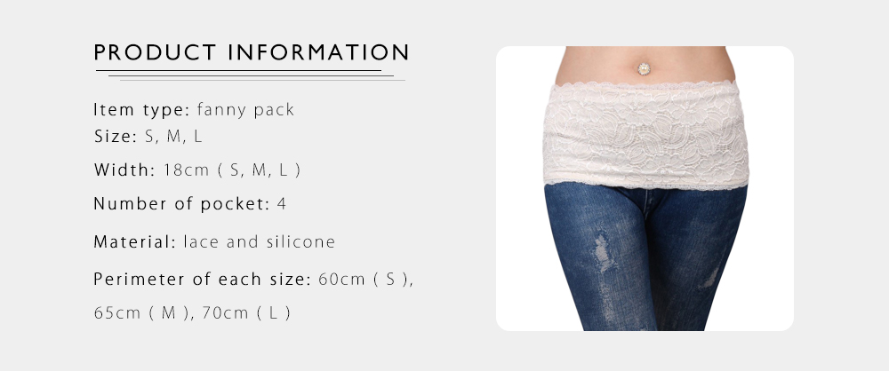 Anti-theft Elastic Women Lace Fanny Pack