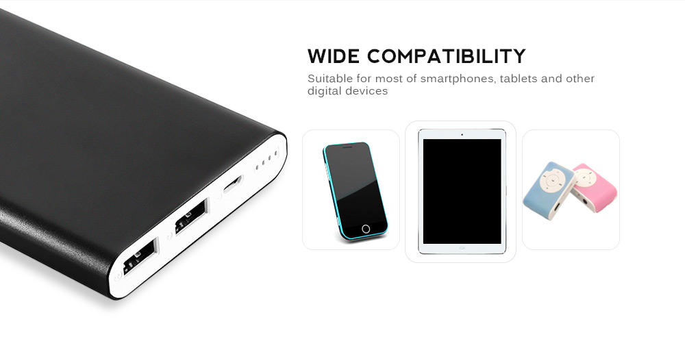 ROMOSS RT10 10000mAh Power Bank Ultra Slim Dual USB Output 2.1A Fast Charging Aluminum External Battery Charger ROMOSS RT10 10000mAh Power Bank Ultra Slim Dual USB Output 2.1A Fast Charging Aluminum External Battery Charger