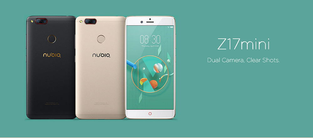 Nubia Z17 Mini 4G Smartphone 5.2 inch Android M Snapdragon 652 Octa Core 1.8GHz 4GB RAM 64GB ROM Fingerprint Scanner NFC 13.0MP Dual Rear Cameras Nubia Z17 Mini 4G Smartphone 5.2 inch Android M Snapdragon 652 Octa Core 1.8GHz 4GB RAM 64GB ROM Fingerprint Scanner NFC 13.0MP Dual Rear Cameras