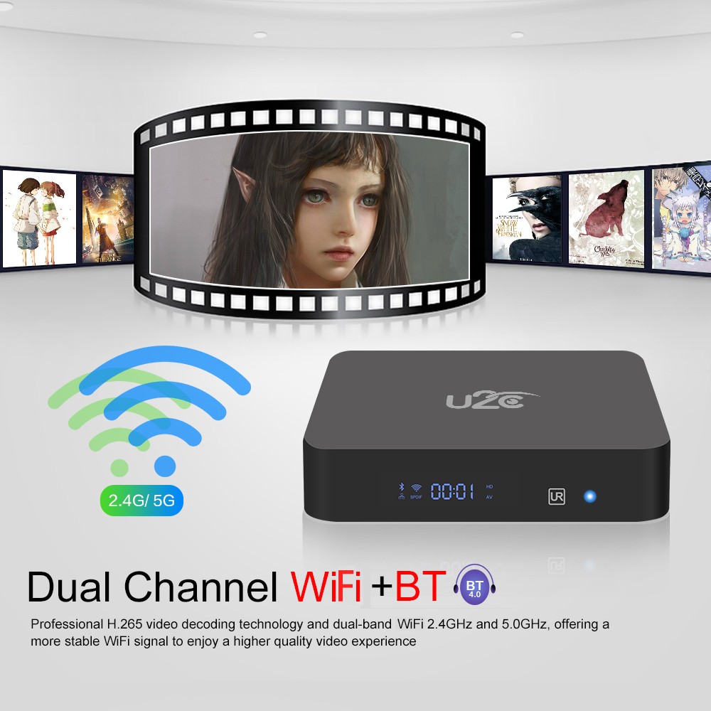 U2C Z - TURBO TV Box Support 2.4 / 5.8GHz WiFi Bluetooth 4.0 Android 7.1 U2C Z - TURBO TV Box Support 2.4 / 5.8GHz WiFi Bluetooth 4.0 Android 7.1