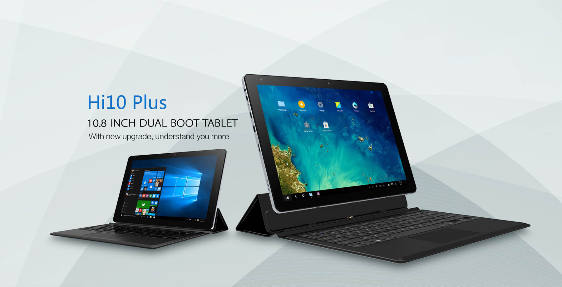CHUWI HI10 PLUS 10.8 inch Windows 10 + Android 5.1 Tablet PC Intel Cherry Trail X5 Z8350 Quad Core 1.44GHz 4GB RAM 64GB ROM Type-C HDMI