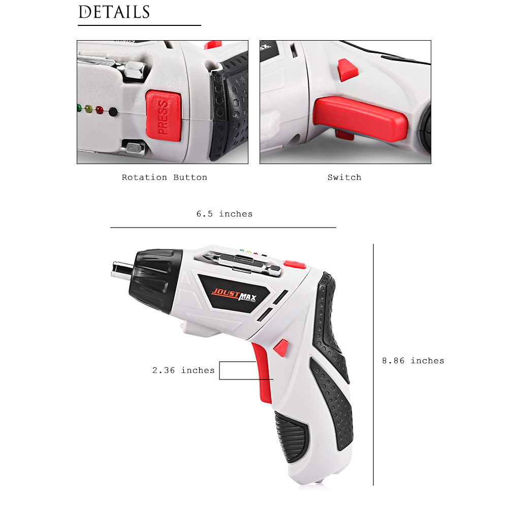LED Two-way 180 Degree Rotation Rechargeable Electric Screwdriver Set LED Two-way 180 Degree Rotation Rechargeable Electric Screwdriver Set
