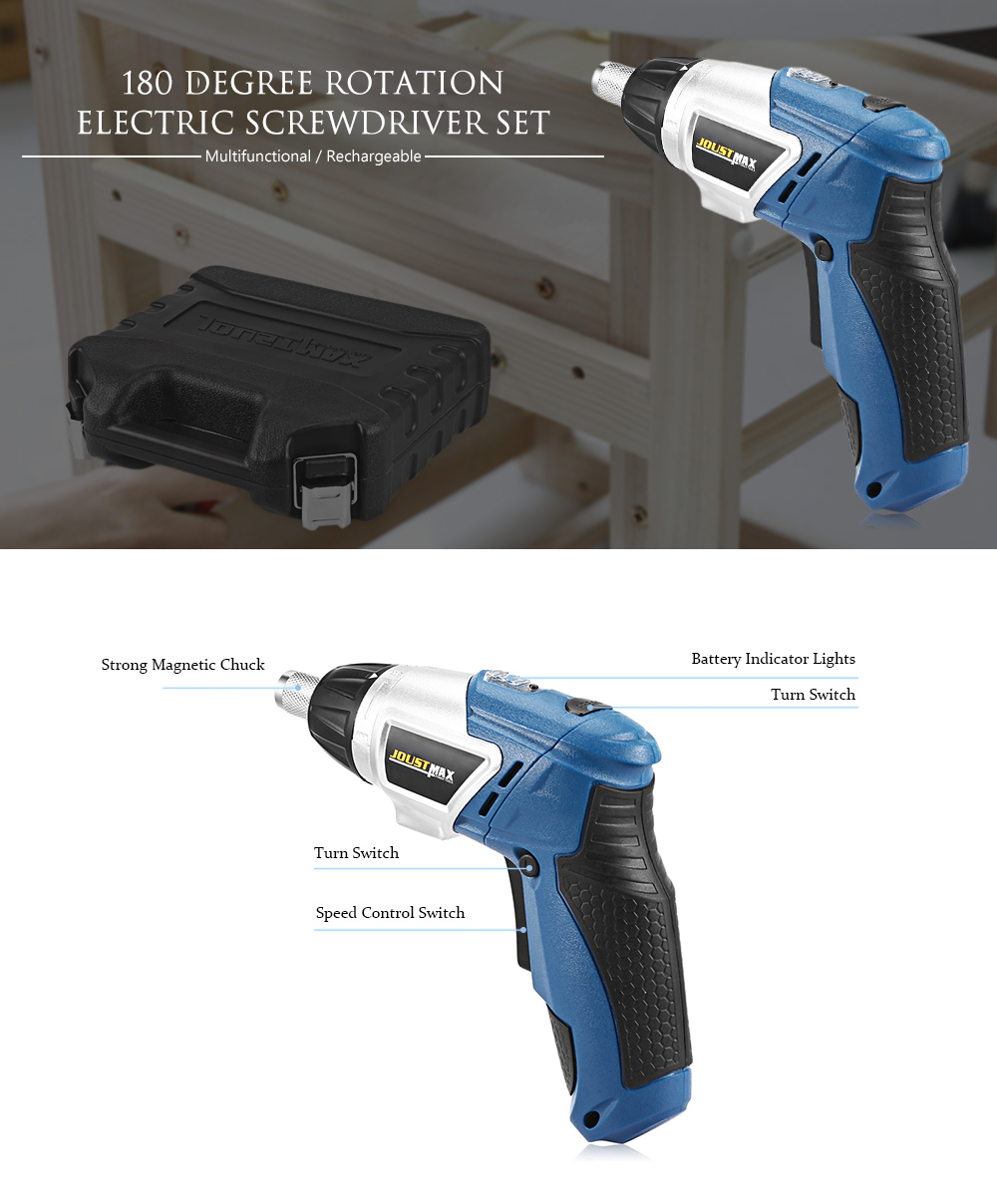 Multifunctional 4.0V Li-ion 180 Degree Rotation Rechargeable Electric Screwdriver Set Multifunctional 4.0V Li-ion 180 Degree Rotation Rechargeable Electric Screwdriver Set