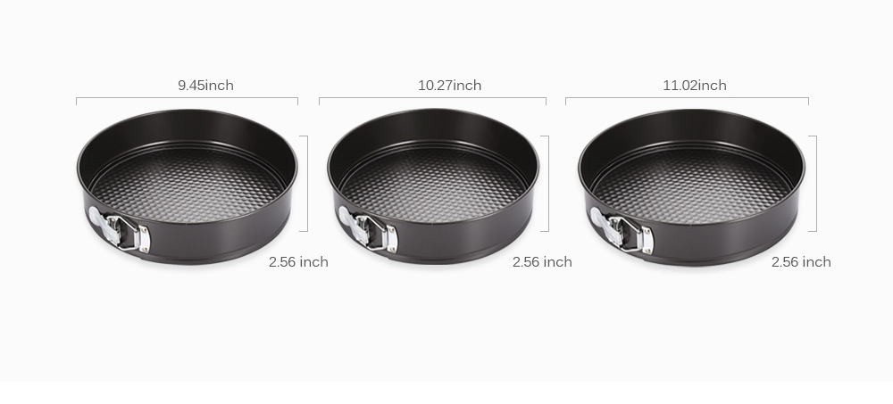 3PCS / Set Nonstick Springform Pans Round Shape Cake Moulds Removal Bottom Bake Cooking Tools 3PCS / Set Nonstick Springform Pans Round Shape Cake Moulds Removal Bottom Bake Cooking Tools