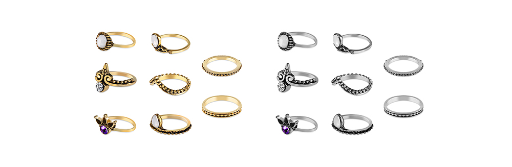 8pcs Rhinestone Design Finger Ring 8pcs Rhinestone Design Finger Ring