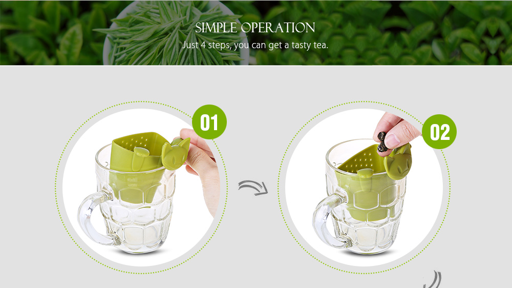 Cat Shape Tea Infuser Plastic Strainer Hole Filter Cat Shape Tea Infuser Plastic Strainer Hole Filter