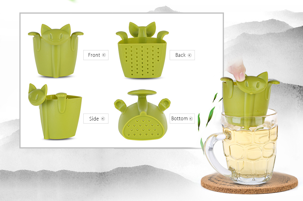 Cat Shape Tea Infuser Plastic Strainer Hole Filter Cat Shape Tea Infuser Plastic Strainer Hole Filter
