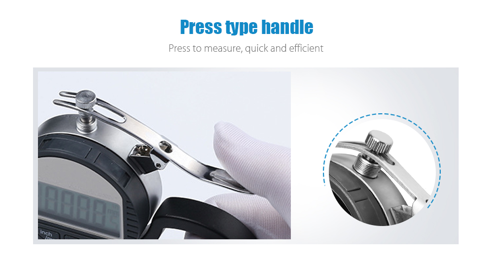 Press Type Centesimal LCD Digital Thickness Gauge for Paper Cloth Press Type Centesimal LCD Digital Thickness Gauge for Paper Cloth