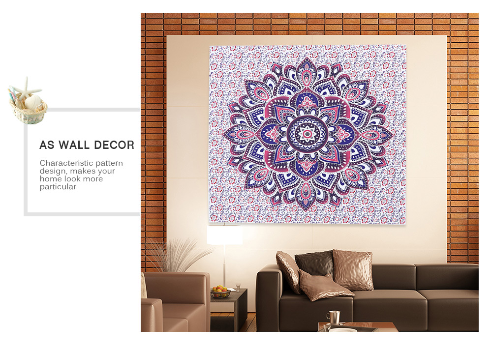 148 x 148cm Lotus Pattern Beach Towel Wall Tapestry Home Decor 148 x 148cm Lotus Pattern Beach Towel Wall Tapestry Home Decor