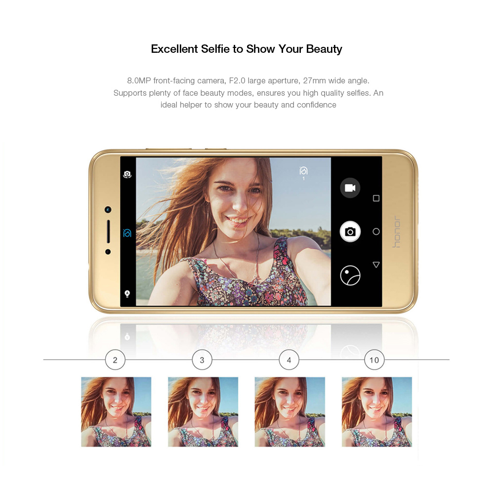 Huawei Honor 8 Lite ( PRA - AL00X ) 4G Smartphone 5.2 inch EMUI 5.0 Kirin 655 Octa Core 2.1GHz 4GB RAM 64GB ROM Fingerprint Sensor WiFi Direct OTG
