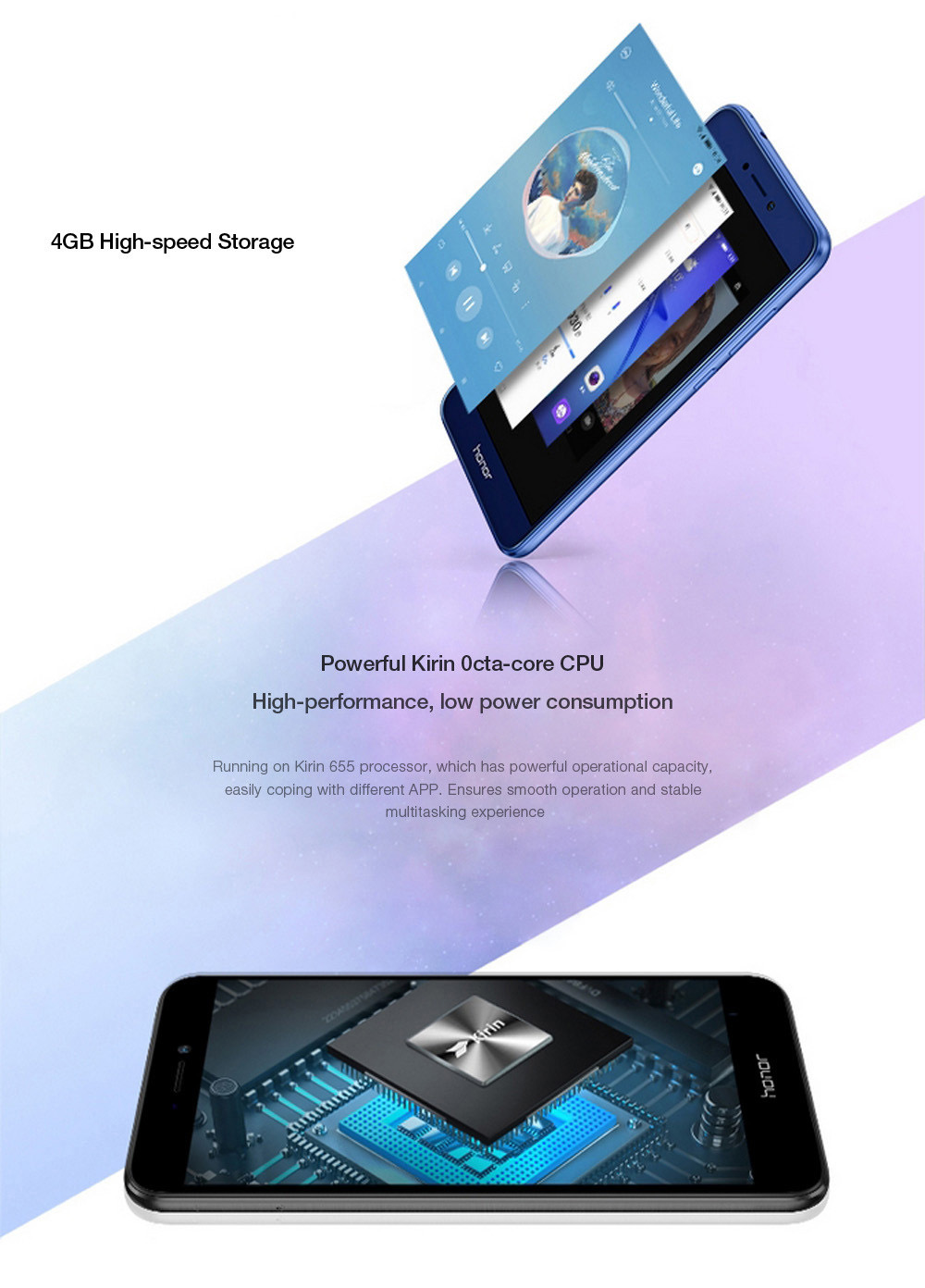 Huawei Honor 8 Lite ( PRA - AL00X ) 4G Smartphone 5.2 inch EMUI 5.0 Kirin 655 Octa Core 2.1GHz 4GB RAM 64GB ROM Fingerprint Sensor WiFi Direct OTG
