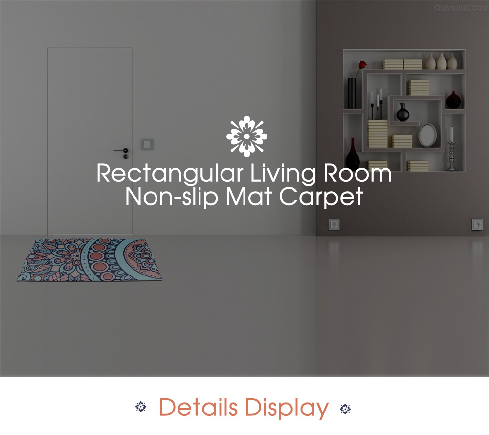 Rectangular Living Room Non-slip Mat Carpet
