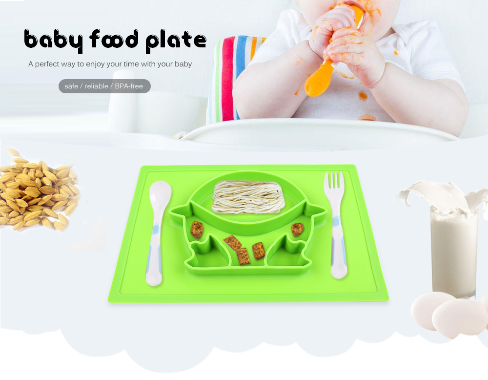 Silicone Toddler Baby Kids Food Placemat Plate Dish Bowl Silicone Toddler Baby Kids Food Placemat Plate Dish Bowl