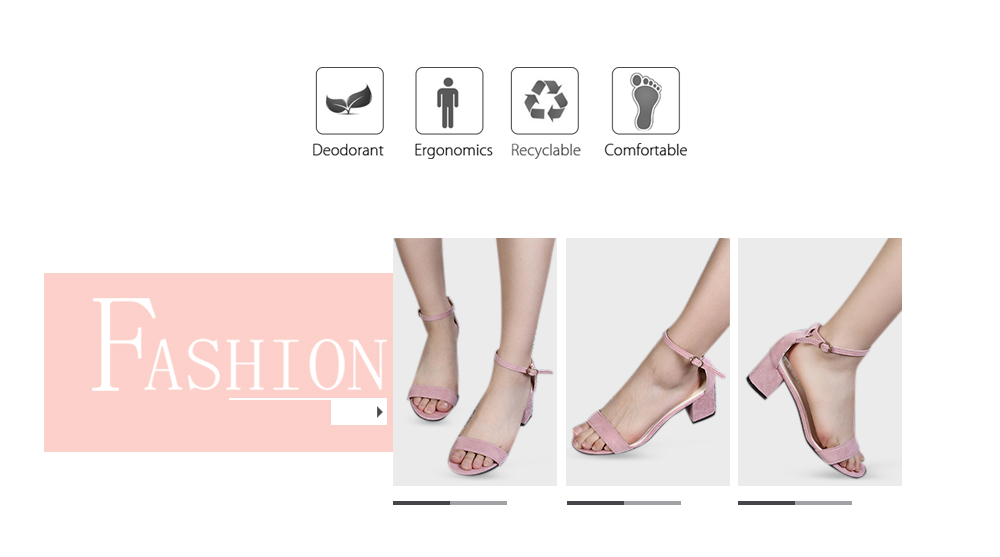Trendy Open Toe Ankle Strap Buckle Square Low Heel Women Shoes Trendy Open Toe Ankle Strap Buckle Square Low Heel Women Shoes