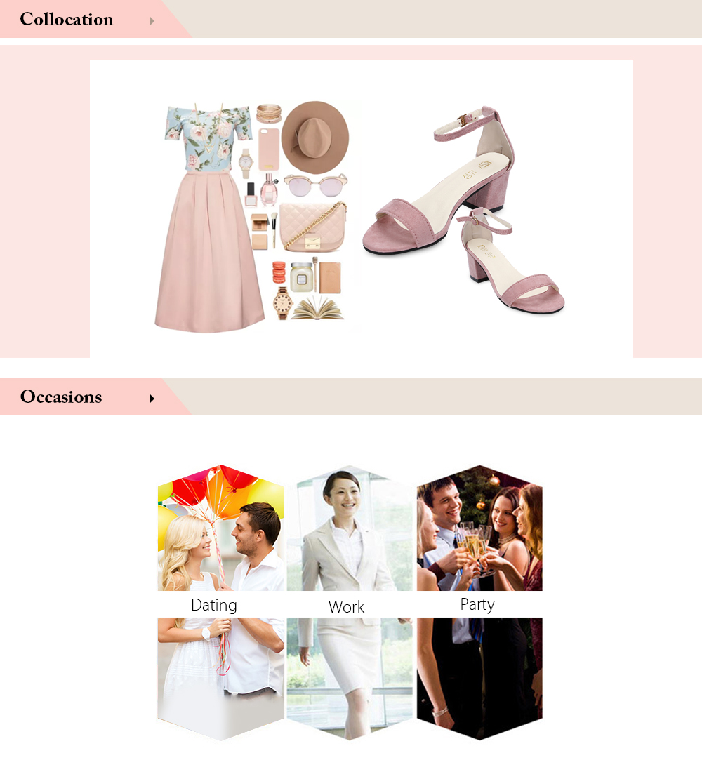 Trendy Open Toe Ankle Strap Buckle Square Low Heel Women Shoes Trendy Open Toe Ankle Strap Buckle Square Low Heel Women Shoes