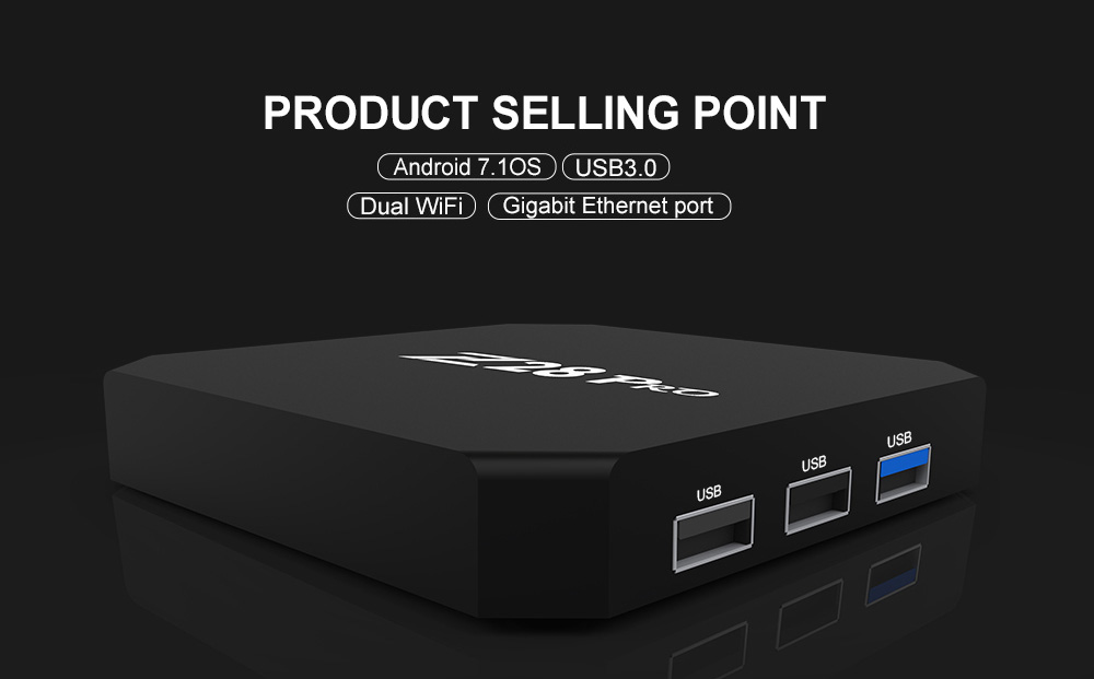 Z28 Pro RK3328 Cortex - A53 Smart TV Box Android 7.1 Support H.265 4K x 2K 1 + 8GB Z28 Pro RK3328 Cortex - A53 Smart TV Box Android 7.1 Support H.265 4K x 2K 1 + 8GB