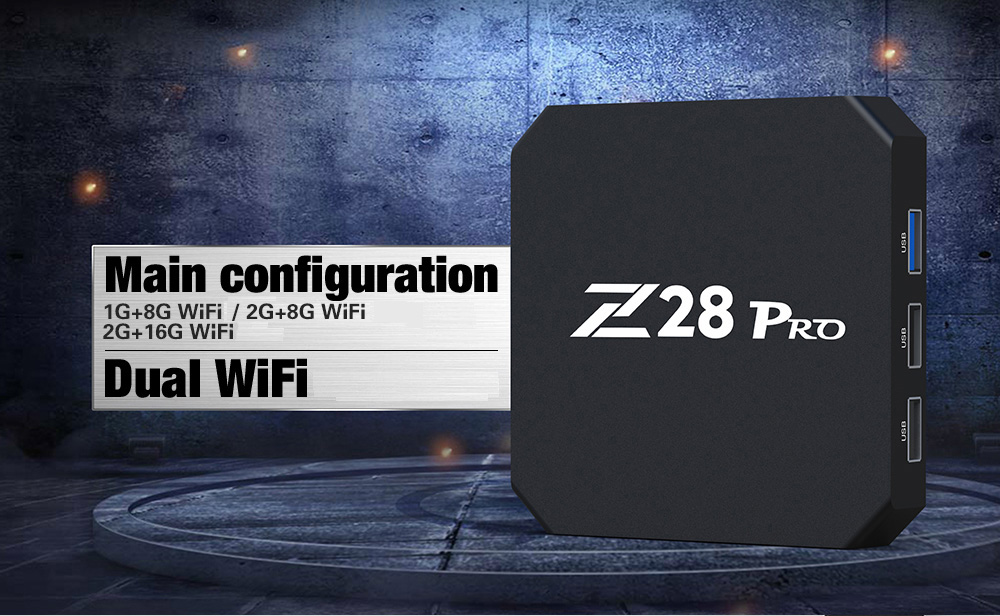 Z28 Pro RK3328 Cortex - A53 Smart TV Box Android 7.1 Support H.265 4K x 2K 1 + 8GB Z28 Pro RK3328 Cortex - A53 Smart TV Box Android 7.1 Support H.265 4K x 2K 1 + 8GB