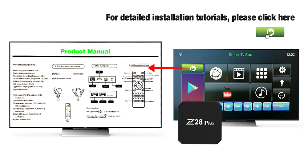Z28 Pro RK3328 Cortex - A53 Smart TV Box Android 7.1 Support H.265 4K x 2K 1 + 8GB Z28 Pro RK3328 Cortex - A53 Smart TV Box Android 7.1 Support H.265 4K x 2K 1 + 8GB