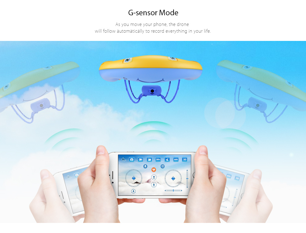 HITEHOME 16011 Airbag RC Drone BNF WiFi FPV 0.3MP Camera / Voice Control / G-sensor Mode HITEHOME 16011 Airbag RC Drone BNF WiFi FPV 0.3MP Camera / Voice Control / G-sensor Mode