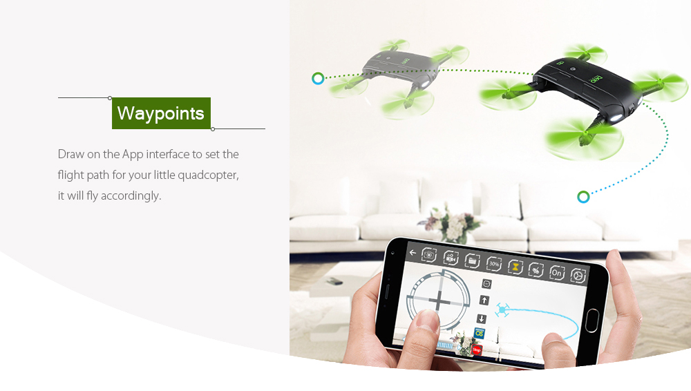 DHD D5 Mini Foldable RC Pocket Drone BNF WiFi FPV 0.3MP Camera / G-sensor Mode / Waypoints DHD D5 Mini Foldable RC Pocket Drone BNF WiFi FPV 0.3MP Camera / G-sensor Mode / Waypoints