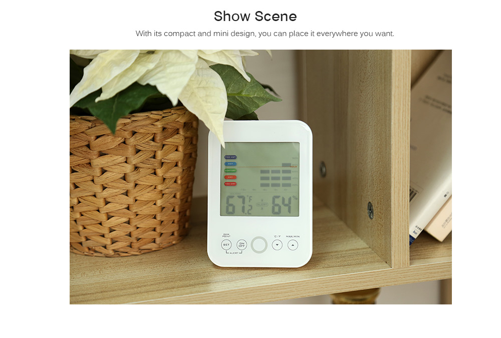 Digital Thermometer Indoor Mold Reminder Temperature and Humidity Hygrometer Digital Thermometer Indoor Mold Reminder Temperature and Humidity Hygrometer