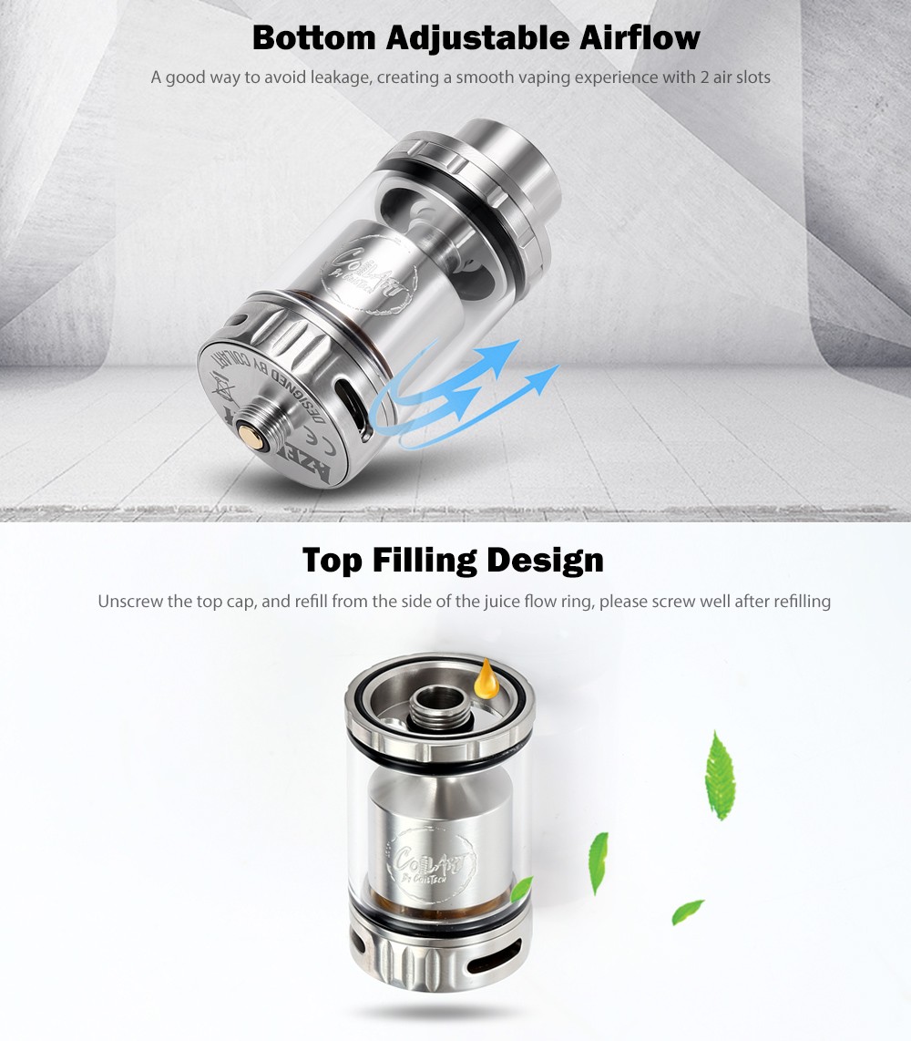 Original CoilART AZEROTH RTA with 4.5ml / Top Filling for E Cigarette
