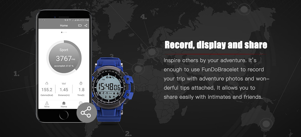 Zeblaze MUSCLE Smartwatch Bluetooth 4.0 Ultraviolet Monitoring Remote Camera Calories Consumption Calling Reminder Pedometer IP67 Waterproof Zeblaze MUSCLE Smartwatch Bluetooth 4.0 Ultraviolet Monitoring Remote Camera Calories Consumption Calling Reminder Pedometer IP67 Waterproof