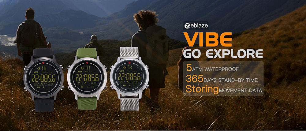 Zeblaze VIBE Smartwatch IP67 Waterproof Remote Camera Calorie Consumption Luminous Dial Bluetooth 4.0 Zeblaze VIBE Smartwatch IP67 Waterproof Remote Camera Calorie Consumption Luminous Dial Bluetooth 4.0