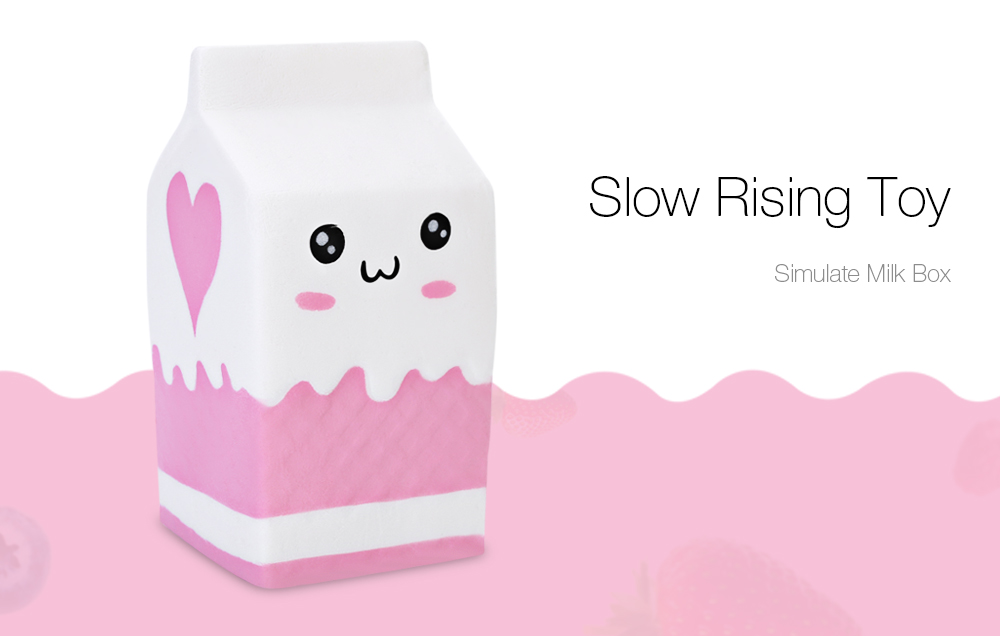 Squishy PU Sponge Slow Rising Simulate Cute Emoji Milk Box Bread Toy Decoration Squeeze Stress Reliever