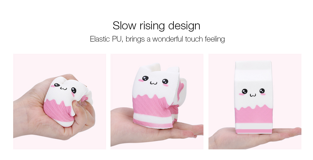 Squishy PU Sponge Slow Rising Simulate Cute Emoji Milk Box Bread Toy Decoration Squeeze Stress Reliever