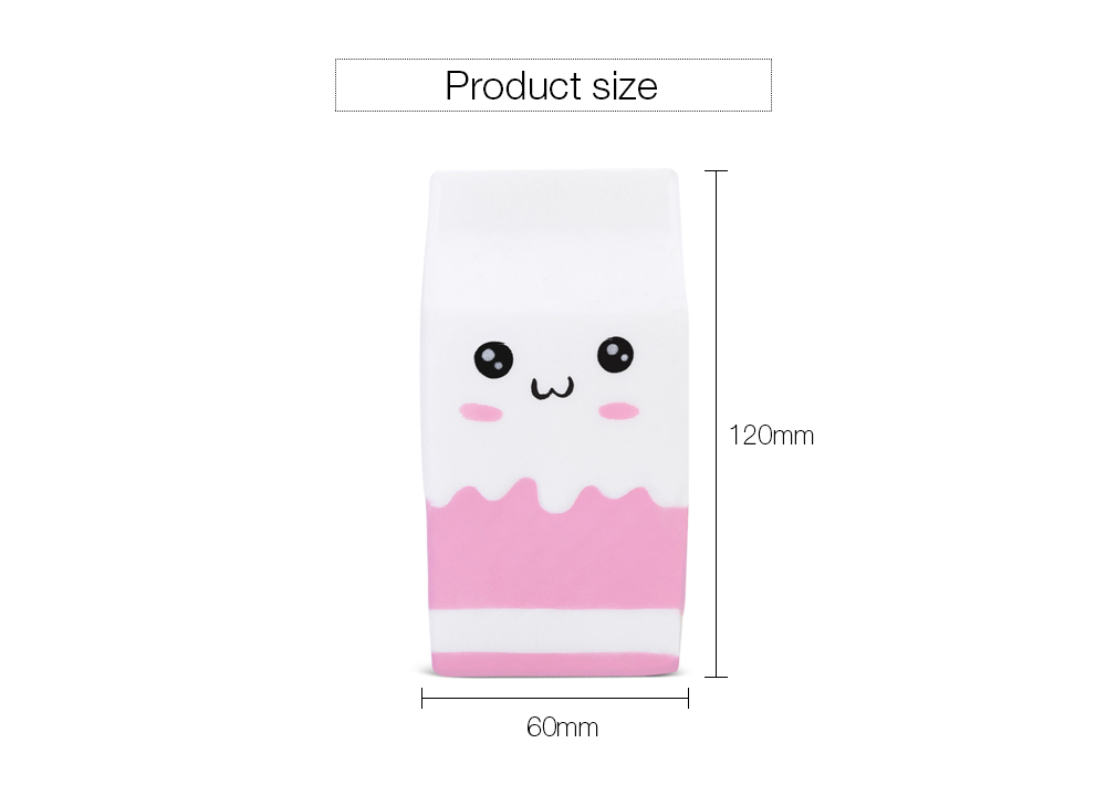 Squishy PU Sponge Slow Rising Simulate Cute Emoji Milk Box Bread Toy Decoration Squeeze Stress Reliever