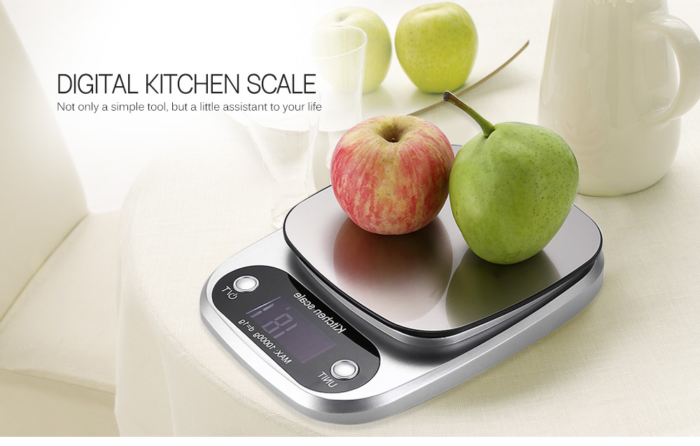 High-precision 10kg / 1g Electric Kitchen Digital Scale with LCD Display High-precision 10kg / 1g Electric Kitchen Digital Scale with LCD Display