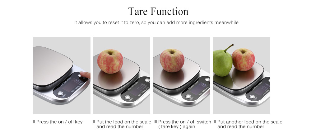 High-precision 10kg / 1g Electric Kitchen Digital Scale with LCD Display High-precision 10kg / 1g Electric Kitchen Digital Scale with LCD Display