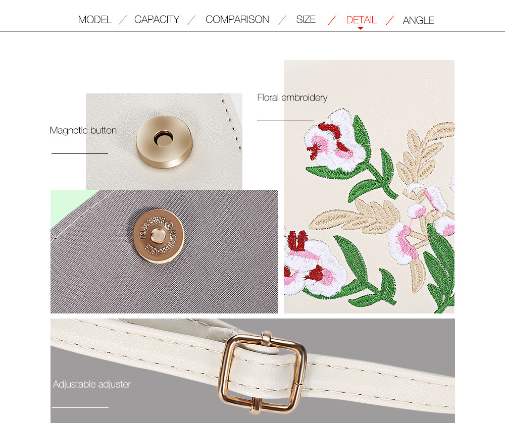 Floral Embroidery Saddle Bag Floral Embroidery Saddle Bag