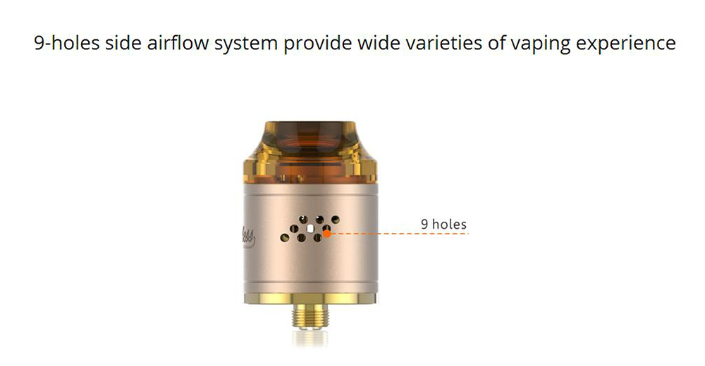 Original GeekVape Peerless RDA with Side Airflow / Dual Posts for E Cigarette