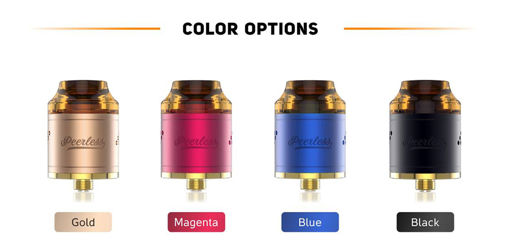Original GeekVape Peerless RDA with Side Airflow / Dual Posts for E Cigarette