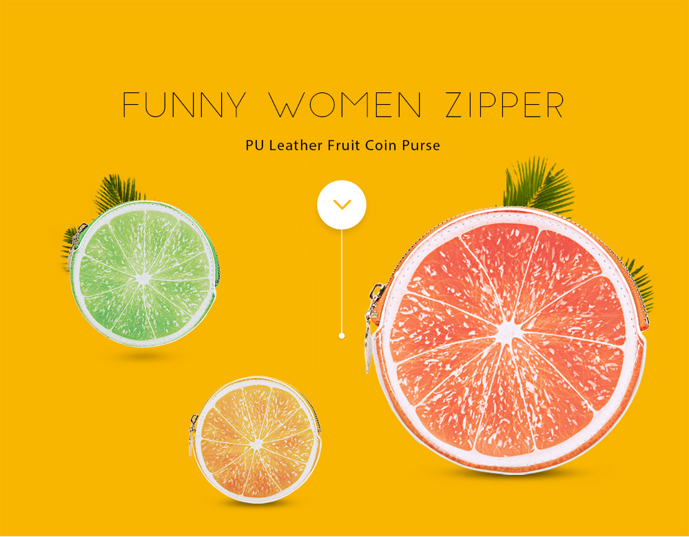 Guapabien Funny Women Zipper PU Leather Fruit Coin Purse Mini Wallet Guapabien Funny Women Zipper PU Leather Fruit Coin Purse Mini Wallet