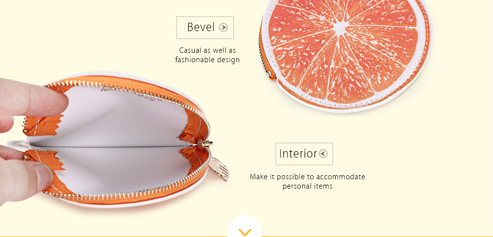 Guapabien Funny Women Zipper PU Leather Fruit Coin Purse Mini Wallet Guapabien Funny Women Zipper PU Leather Fruit Coin Purse Mini Wallet