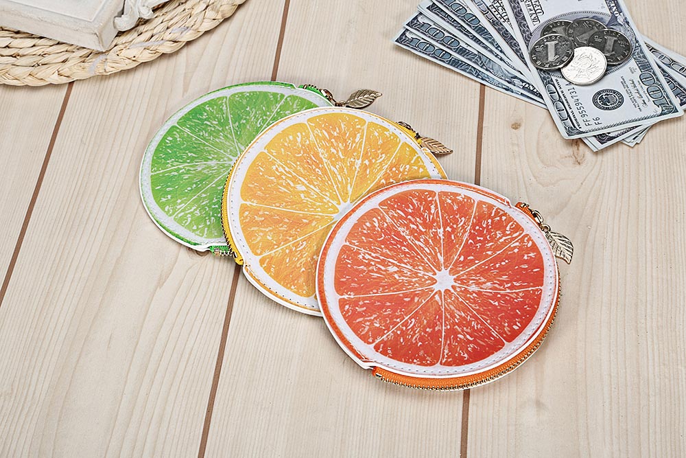 Guapabien Funny Women Zipper PU Leather Fruit Coin Purse Mini Wallet Guapabien Funny Women Zipper PU Leather Fruit Coin Purse Mini Wallet