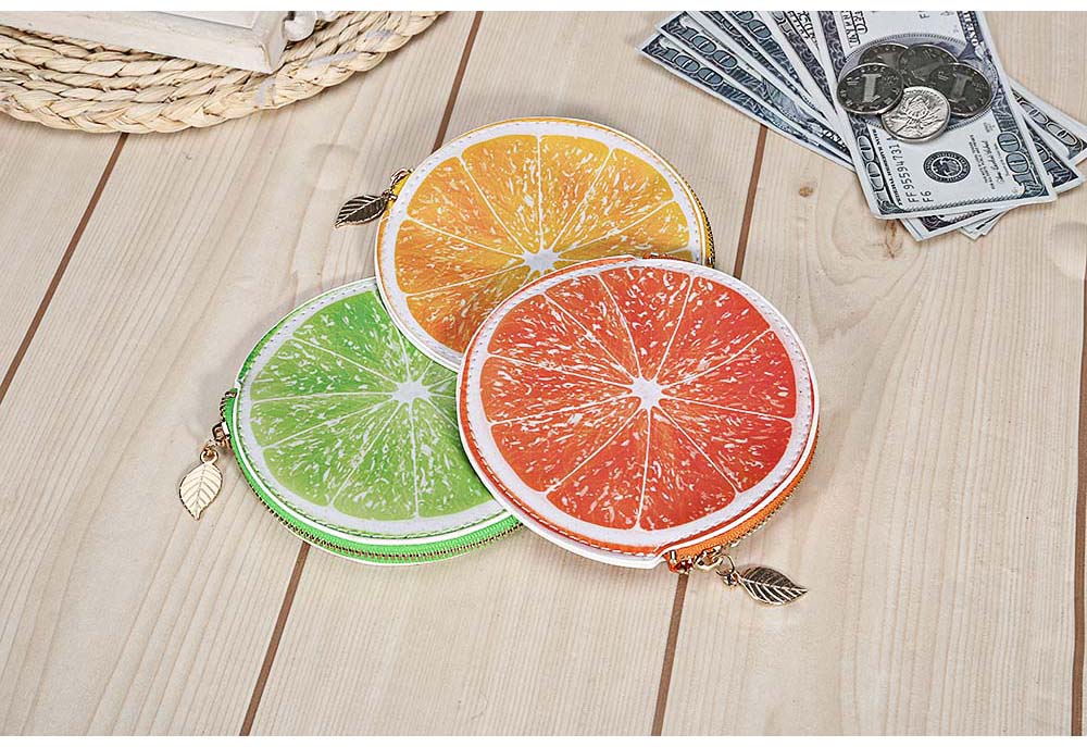 Guapabien Funny Women Zipper PU Leather Fruit Coin Purse Mini Wallet Guapabien Funny Women Zipper PU Leather Fruit Coin Purse Mini Wallet