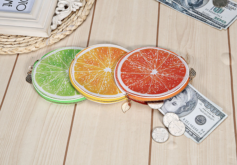 Guapabien Funny Women Zipper PU Leather Fruit Coin Purse Mini Wallet Guapabien Funny Women Zipper PU Leather Fruit Coin Purse Mini Wallet