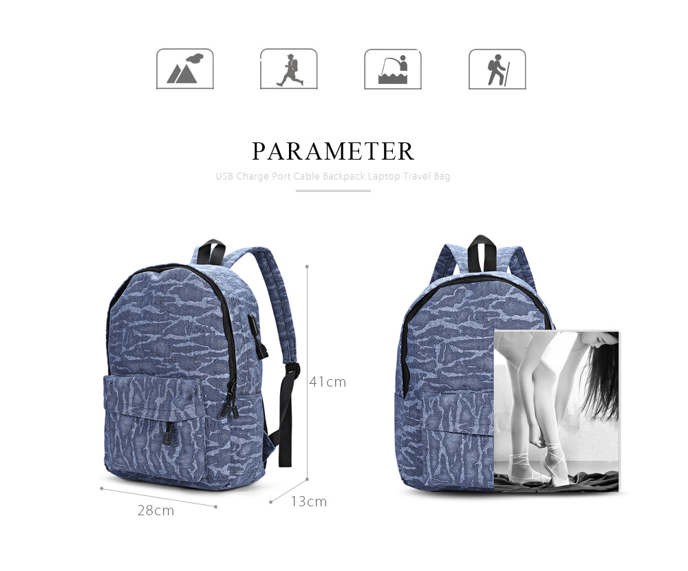 Guapabien External USB Charge Port Cable Backpack Laptop Travel Bag Guapabien External USB Charge Port Cable Backpack Laptop Travel Bag
