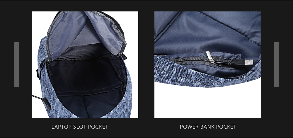 Guapabien External USB Charge Port Cable Backpack Laptop Travel Bag Guapabien External USB Charge Port Cable Backpack Laptop Travel Bag