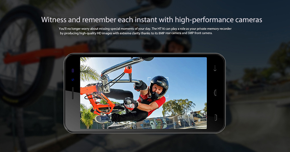 Homtom HT16 5.0 inch 3G Smartphone Android 6.0 MTK6580 Quad Core 1.3GHz 1GB RAM 8GB ROM Wakeup Gesture GPS A-GPS Bluetooth 4.0